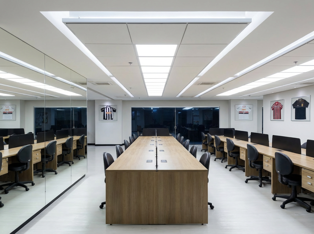Ribercred — open space com mesas organizadas · ECOARTT