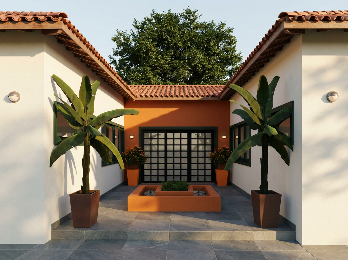 Rancho Tonon — pátio interno com bananeiras · ECOARTT